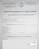 01 - Formulaire de demande d'immatriculation au registre de commerce